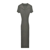 Women's Clothing 2025 Autumn And Winter New Fashion Temperament Collar Ribs Knitted