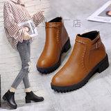 Martin Boots Women's Shorts Boots Vintage Belt Buckle Low Heel Boots