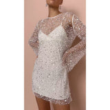 Explosion Of Women's Beads Perspective Mesh Two Sets Of Sling