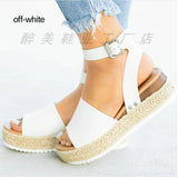 Yards Of Women's Sandals A Word Buckle Thick Bottom And High Heels Of Sandals Women Feel