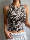 Net Red Leopard Pure Lust Wind Vest Female Summer Pure Lust Sexy Comfortable Skin Short-Term Open Umbilly