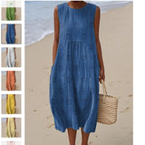 And Summer 2025 New Sleeveless Casual Print Temperament Dress Dress Body Small Fresh Casual