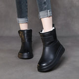 Fur Integrated Layer Of Cowhair Cotton Shoes Snow Boots Winter Warm Leather Boots Thick Bottom