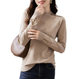 High Collar Knitting Bottom Shirt Female Autumn Winter Korean Version Of Foreign Style Inside The Loose Sweater To