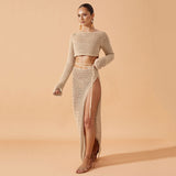 Long-Sleeved Blouse Beach Burqa Sexy Bikini Hoodie Sunscreen Suit