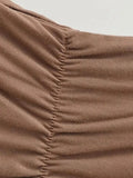 Ruched Ruffle Mini Skirt- Outfit