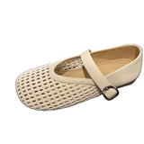 Hollow Sandals Soft Soles Mary Jane Mouth Single Shoes 2025 New Explosive Women's Pedaled Lazy
