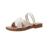 Drag Women Wear Cold Drag Summer New Korean Version Of Thick-Soled Cross Two Wearing Sandals Students Leisure Beach Shoes Women