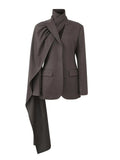 New Ambiance Neck-Piers Personality Cut Diy Blazer Female