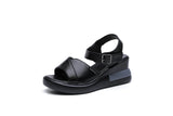 Bottom Slope Heel Sandals Women 2025 New Summer Korean Version Of The Pine Cake And A Word Buckle With A Toe High Heel Roman