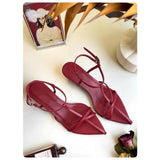 French Minimalist Fashion In The Summer Of 2025, Cat And Sandals Pointed Cross High-Heeled