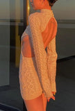 Cut Out Backless Sweater Midi Dress- Outfit
