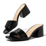 Fashion Large-Size Women's Shoes 2025 New Summer Heel Coarse Heel Wearing