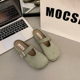 Jane's First Half Slippers Women Wear Half-Dragging 2025 Color Soft Flat Soles Pedaling Muller Shoes