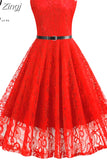 Vintage Dress Women Summer Sleeveless Sexy Red Party Dresses Casual Elegant Midi Office Vestidos Robe