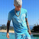 Letter Print Loose Short-Sleeved Top Street Hip-Hop Men And Women T-Shirt Shorts