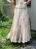 Xixi 2025 Summer New Temperament Apparent Thin High-Rise Half-Dressed Dress Dress Dress