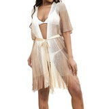 Women's Sunscreen With Belt Open Fork Shawl Holiday Beach