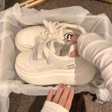 Small White Shoes Women's Shoes New Bread Shoes Sports High-End Casual Shoes High Single Shoe Lace Board