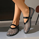 Fishing Grid Hollow Mary Jane Single Shoes Women Go Out In The Summer Of 2025 New