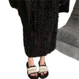 Women 2025 Summer New Flat Bottom Round Head Thick-Bottomed One-Word Drag Wearing Small Scented Wind Cool Slippers
