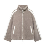 Explosive Women's Fashion Loose Collar Double Zipper Open