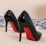 Fine-Heeled Bed Cannon Shoes Beheading Men's Sex Black Silk With Small High Heels Women Super High