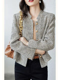 Small Fragrant Coat Women's Autumn Women's Coarse Flowers, The Short 2025 Autumn Dress Women's Fashion