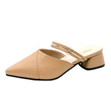 And Cool Slippers Women's Summer 2025 Bag Head Half Slippers Korean Version Of The Inside And Outside Two High And Women's Shoes