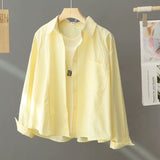 2025 Spring And Autumn New White Shirt Women Wearing Short Shirts Spring And Autumn Leisure