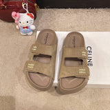 Version Of Thick Bottom Slippers Women Wear 2025 Summer New Seaside Beach Cool Slippers Casual