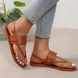 Summer New Large-Size Casual Word Wide-Sleeve Toe Pure Pigmented Face Flat Sandals