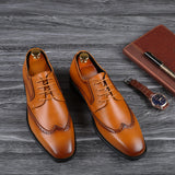 Zingj Shoes Block Fashion Business Casual Leather Shoes Plus Size Lace-Up Men's Shoes Shoes