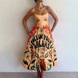 2025 New Women's Fashion Print Folds To The Waist Sling