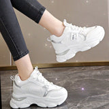 Height Old Dad Shoes 2025 New Women's Spring And Autumn Thick Bottom Air Cushion Shock Absorbing Sneakers Show Smaller Casual Women's