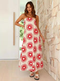 Women's Dress Print Bra Boobs Long Dress Sexy Fashion Holiday