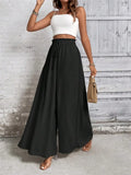 Spring And Summer New Loose Casual Women's Clothing Tight High Waist Tie With Broad Legs