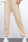 Women Casual Sport Pants Spring Autumn Solid Loose Lace-up Long Trousers Sweatpants Female Running Pantalones