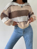 And Winter Long-Sleeved Jacket Sweater Casual Loose Lazy Wind Knitting Top