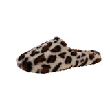 2025, The New Autumn And Winter Can Wear A Foot Pedal Korean Version Of The Female Slippers Leopard-Print Flat-Bottomed Haired Female