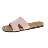 Boken Slippers Female H Drag Wear 2025 New High-End Sense French Flat-Bottomed Beach Word Drag