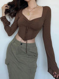 Grunge Flared Sleeve Crop