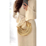 Women's Explosive Folding Wave Side Show-Back Long-Sleeved