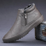 9152 Winter Martin Boots Men's High-Help Leisure Trend With Leather Shoes Warm And Velvet Thick Cotton Shoes