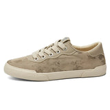 Autumn New Men's Shoes Small Luxury Comfortable Casual Cloth Shoes Breathable Flat Bottom Lace Shoes