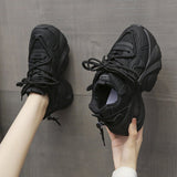 Shoes Women's Thick Back Retro 2025 Spring To Increase The Old Dad Shoes Small Net Mesh Casual Shoes