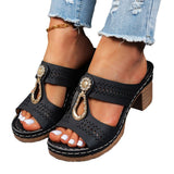 Summer New Large-Size Flat-Bottomed Hollow Pure-Color Slippers Car Sewing Middle-Nintered Shoes