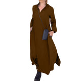 Summer New Casual Solid Color Loose Thin V Collar Long Sleeve