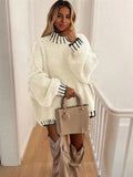 Autumn And Winter New Women's High-Collar Design Sense Bump Color Loose Jacket