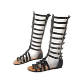 Summer New Large-Size Sandals Women's High-Bduct Belt Buckle Bottom Cool Boots Roman Fish Mouth Cool